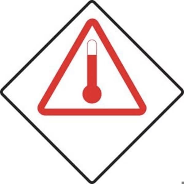 Accuform TDG PLACARD ELEVATED TEMPERATURE TCP953VP100 TCP953VP100 - main